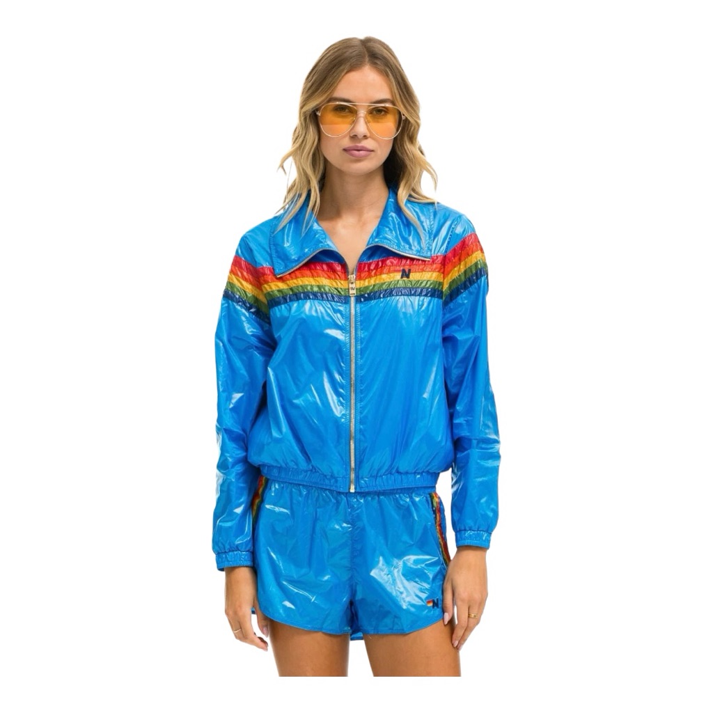Aviator Nation 5 Stripe Windbreaker- Color Blue Cina.